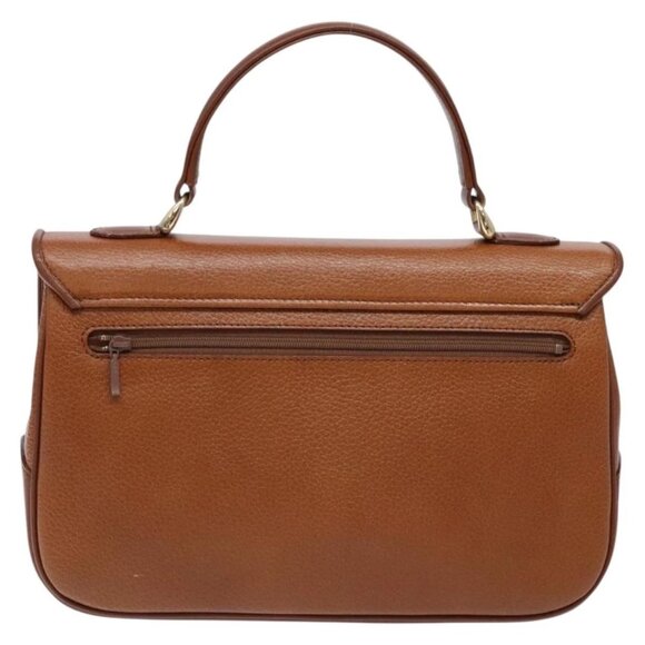 Burberrys Hand Bag Leather Brown Gold Auth ep10452 - Picture 3 of 15